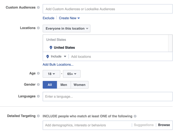 facebook hirdetési közönség célzási lehetőségei