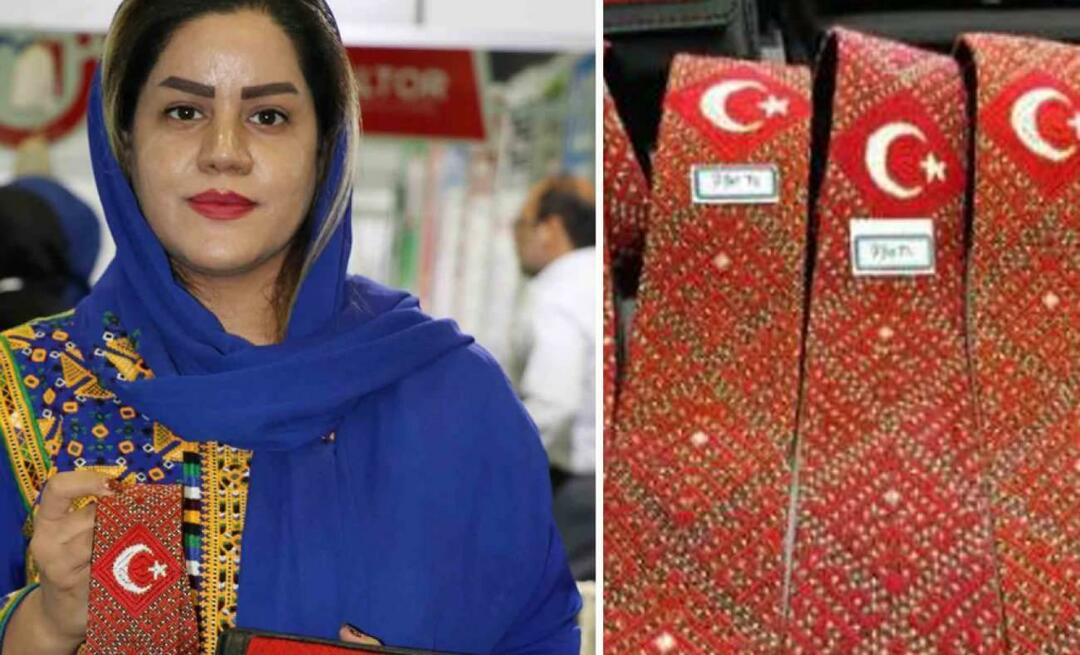 Türkiye szerelem iráni nőtől! Az általa hímzett nyakkendővel és pénztárcával mutatta ki szeretetét a félhold és a csillag iránt