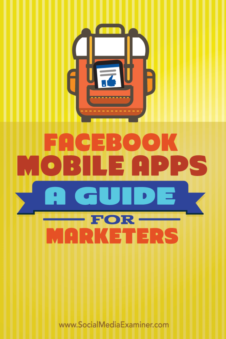 kezelje a marketinget a facebook mobilalkalmazásokkal