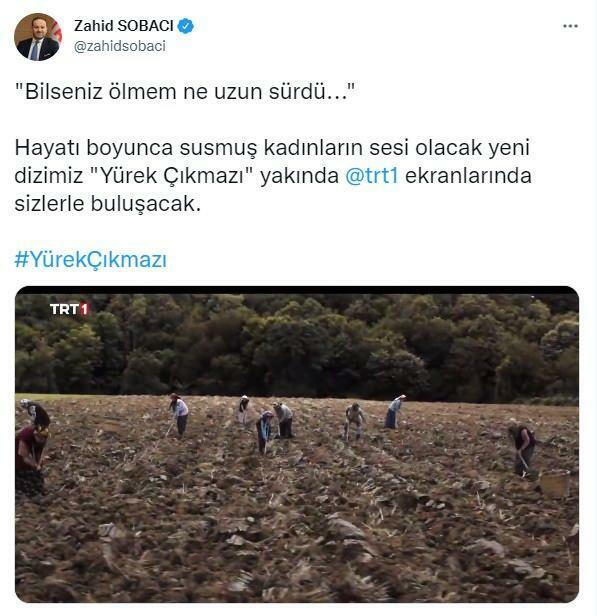 Zahid Sobacı, a TRT vezérigazgatója megosztotta a közösségi oldalán