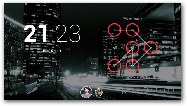Goggle Nexus 7 zár képernyő