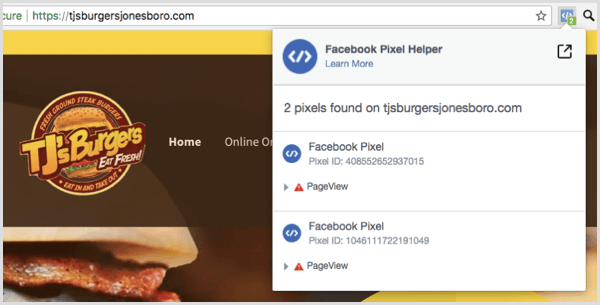 A Facebook Pixel Helper kiterjesztésével ellenőrizheti, hogy a képpont működik-e.