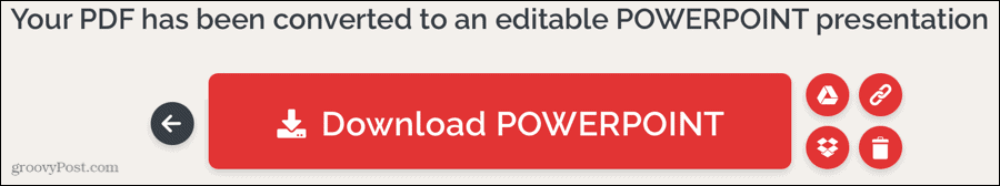 iLovePDF konvertálta a PDF-et PowerPoint-ba