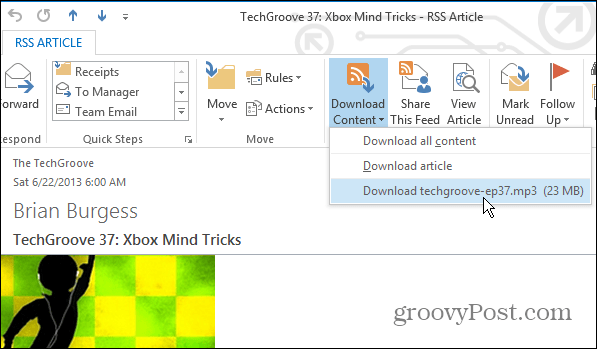 Hogyan lehet feliratkozni a podcastokra a Microsoft Outlook programban