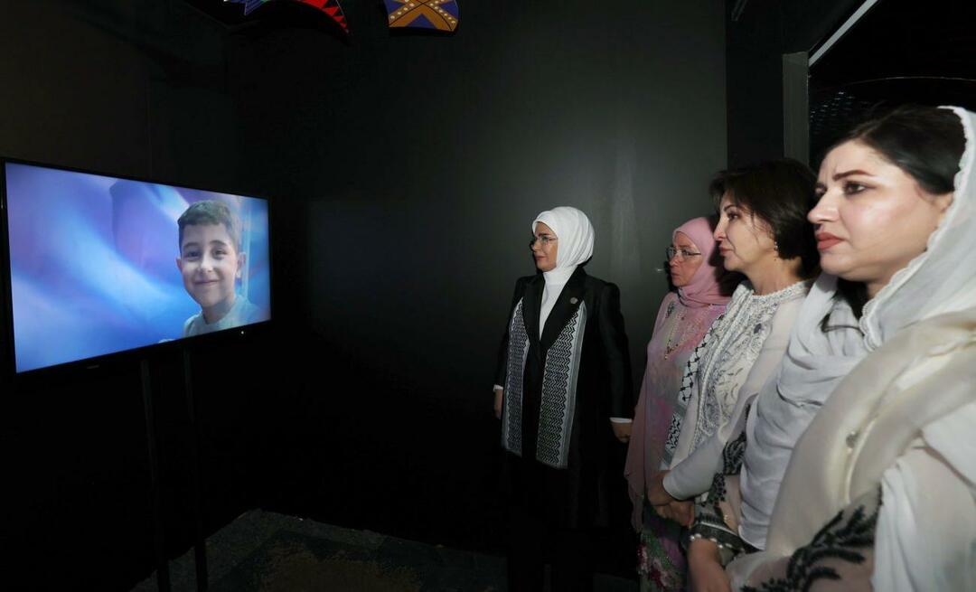 Erdoğan First Lady megosztotta a „Gáza: Ellenállás az emberiségnek” című kiállítást!