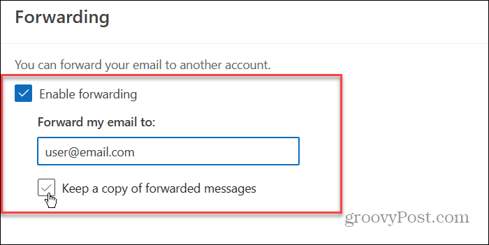 E-mail automatikus továbbítása 