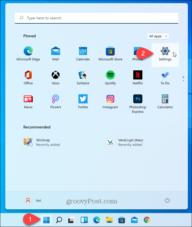 Nyissa meg a Windows 11 beállításait