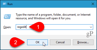 Nyissa meg a Rendszerleíróadatbázis-szerkesztőt a Windows 10 rendszerben