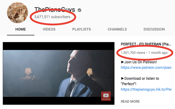 A Derral segített a Piano Guys-nak több mint 1 millió feliratkozót szerezni a YouTube-on.