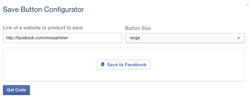 A facebook mentés gomb oldalra van állítva