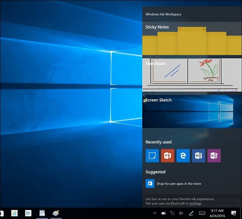 Az első lépések a Windows 10 tinta funkcióval