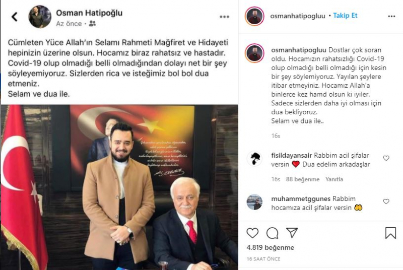 Nihat Hatipoğlu, aki legyőzte a koronavírust, elmagyarázta, amit tapasztalt: Hirtelen pozitív volt a képem.