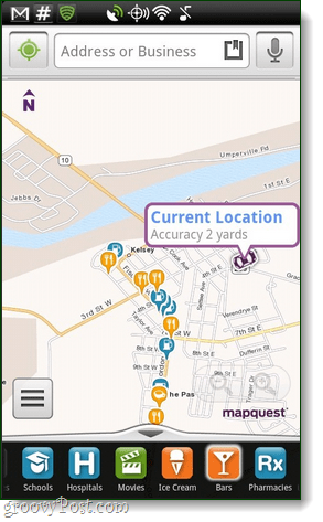 MapQuest Android alkalmazás, áttekintés