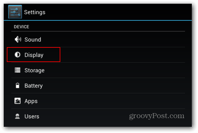 Goggle Nexus 7 zárolási képernyő beállításainak megjelenítése