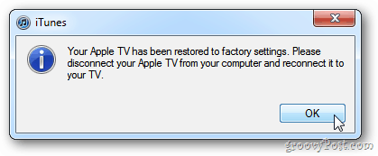 Az Apple TV frissítése befejeződött