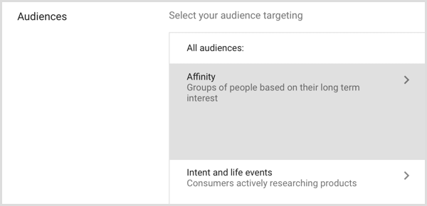 A Google Adwords egyéni érdeklődési közönséget hoz létre