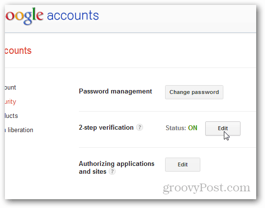 A Google Hitelesítő alkalmazás engedélyezése Google Fiókjához