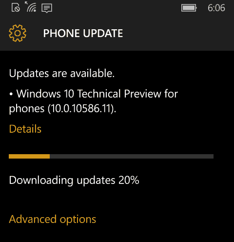 A Windows 10 Mobile Preview Build 10586 már elérhető
