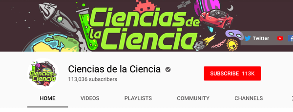 Hogyan lehet toborozni fizetős társadalmi befolyásolókat, például a spanyol ajkú Ciencias de la Ciencia YouTube-csatornára