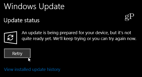 Windows 10 Build 16288 újbóli üzenet
