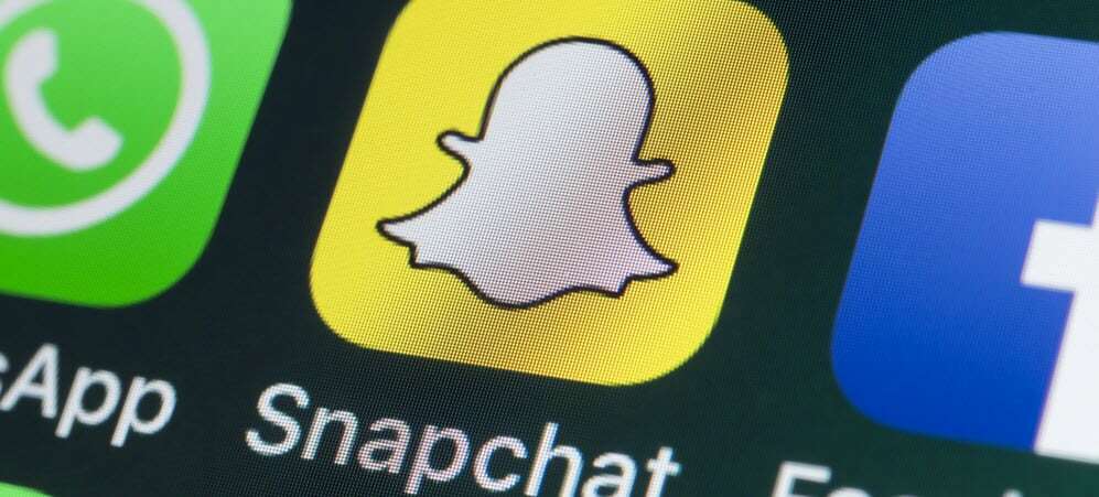 Snapchat logó a mobilon