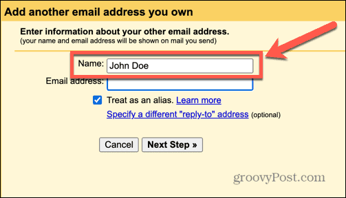 gmail alias név