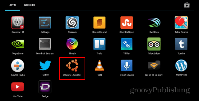 Ubuntu Lockscreen ikonra
