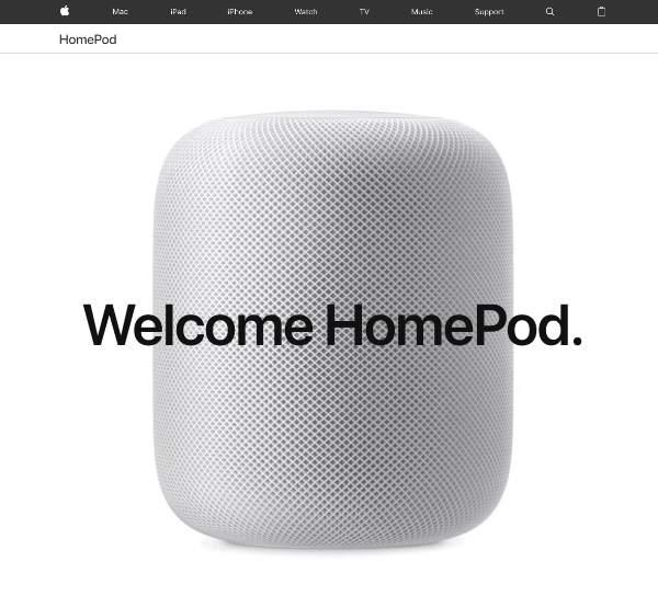 Az Apple bemutat egy új HomePod hangszórót, amelyet a Sirivel való természetes hangkapcsolat révén lehet irányítani.