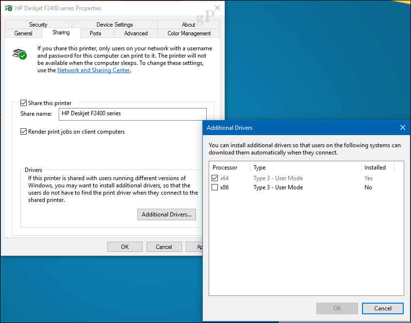 Hogyan lehet megosztani a nyomtatót a Windows 10 rendszerben