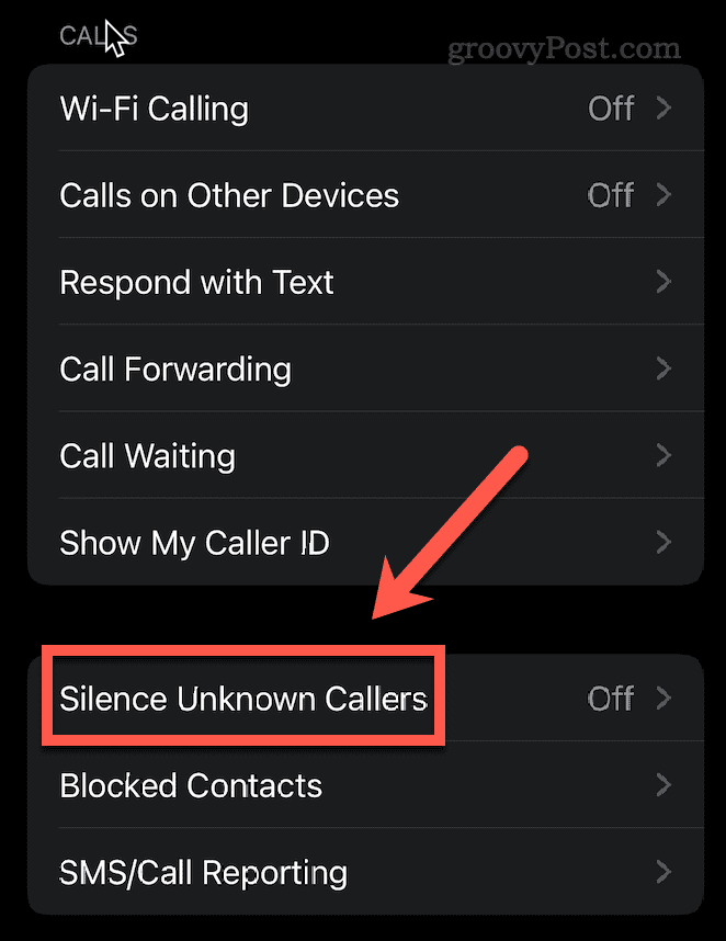 elhallgattatja az ismeretlen hívókat iphone