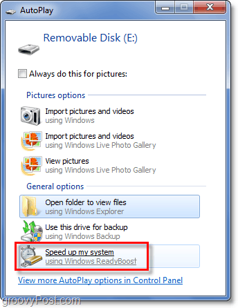 Engedélyezze a ReadyBoost SD-kártya használatával a Windows 7 rendszeren
