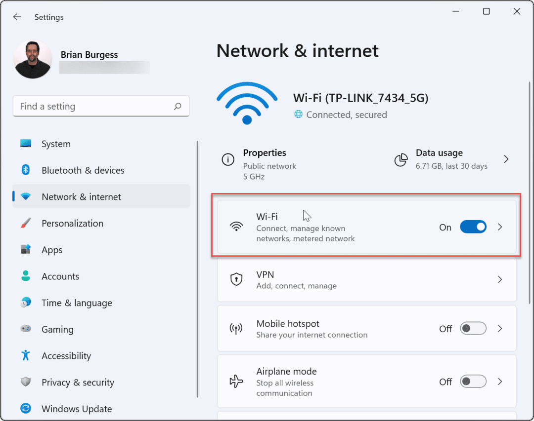 hálózati és internetes Windows 11