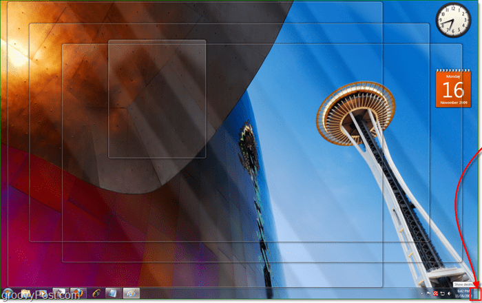 Az aero peek az összes Windows 7 aktív ablakot átlátszóvá teszi