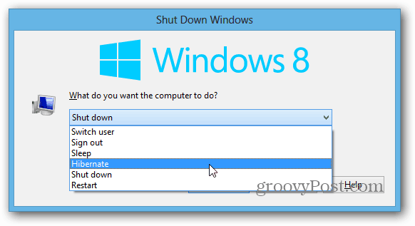 A Windows 8 asztali számítógép leállítása
