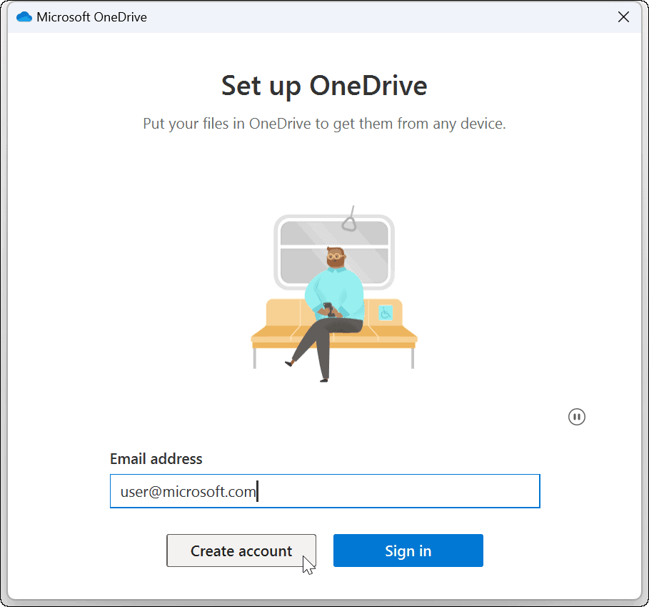 kapcsolja újra a OneDrive-fiókot