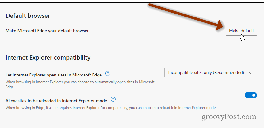 Legyen az Edge alapértelmezett Windows 11