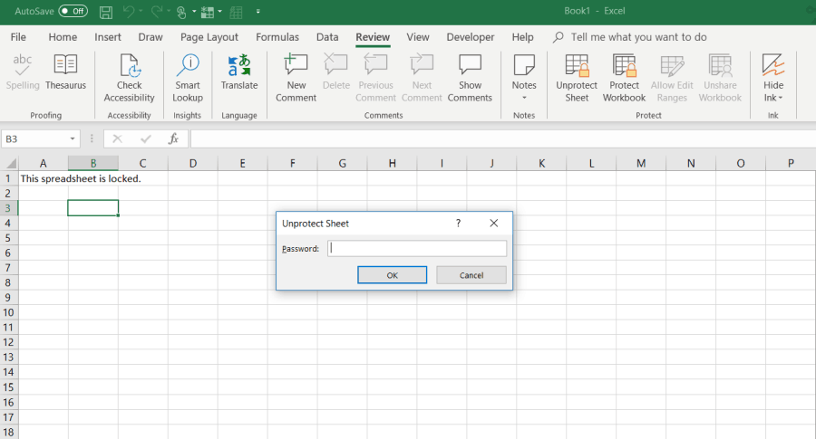 védje le az Excel lapot