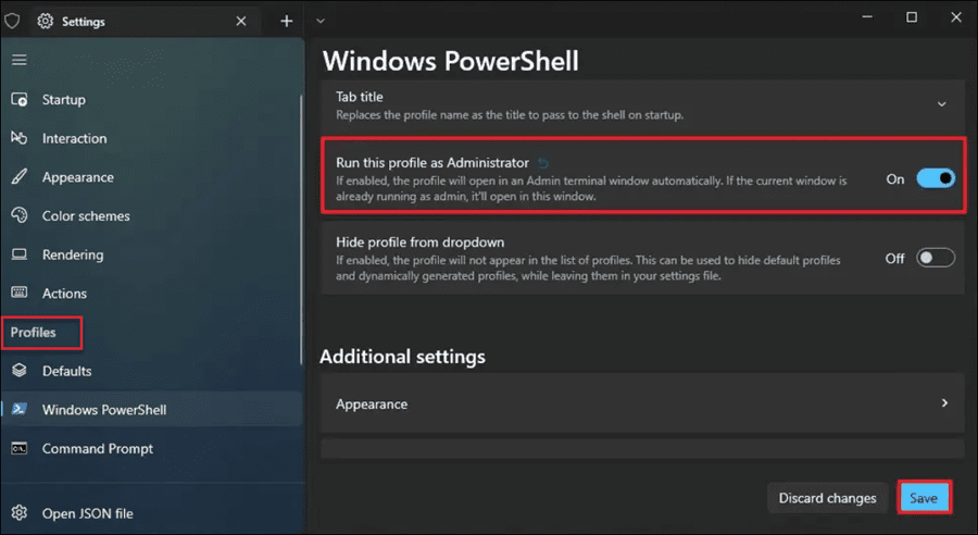 nyissa meg a powershell-t rendszergazdaként a Windows 11 rendszeren