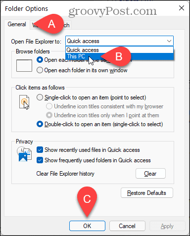 Nyissa meg a File Explorert ezen a számítógépen