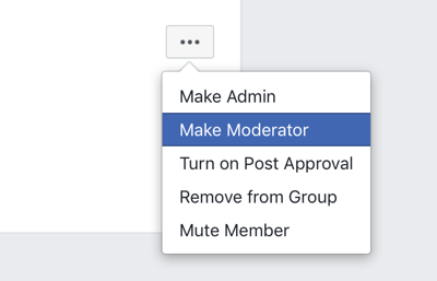 Hogyan lehetne javítani a Facebook csoport közösségén, a Facebook csoport menüpontján, hogy a tag moderátor legyen 