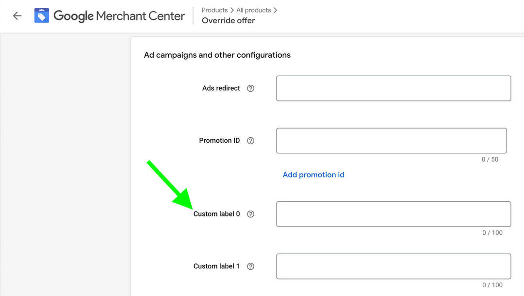 how-to-set-up-a-product-feed-in-google-merchant-center-using-youtube-ad-campaign-for-shoppable-ad-campaigns-and-other-configurations-add-five-custom- labels-add-products-to-ads-example-12