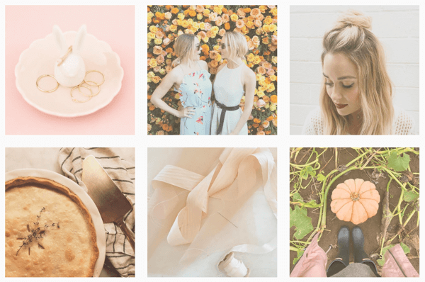 Lauren Conrad Instagram-hírcsatornáját egyesíti, hogy minden képen ugyanaz a szűrő található.