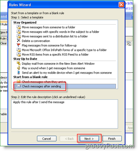 Hozzon létre új Outlook szabályt és riasztást