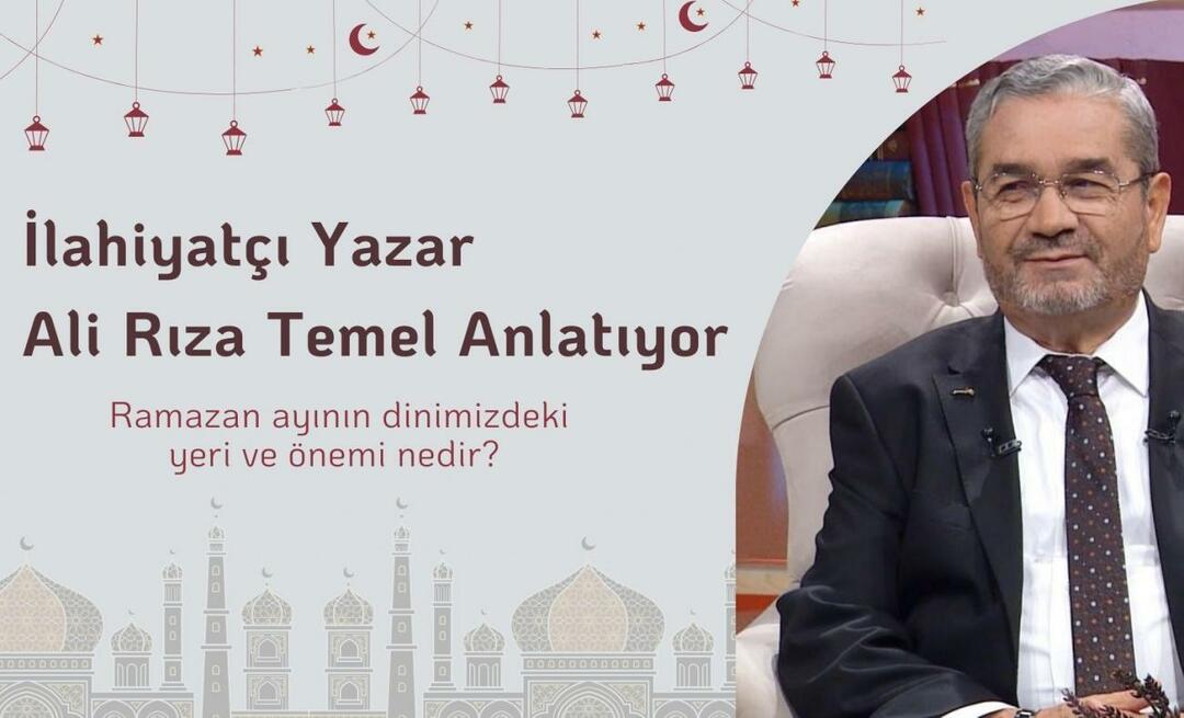 Mi a helye és jelentősége a ramadánnak vallásunkban? Ali Rıza Temel teológus író elbeszélésével...