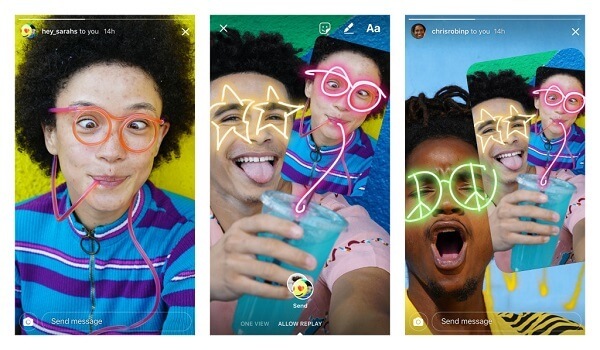 Az Instagram-felhasználók most átkeverhetik a barátok fényképeit, és visszaküldhetik őket szórakoztató beszélgetésekre.