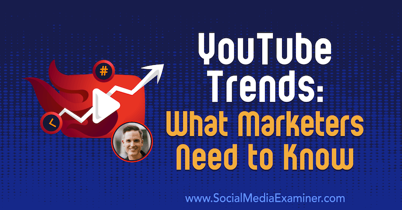 YouTube-trendek: Mit kell tudni a marketingszakembereknek, Sean Cannell betekintést nyújt a Social Media Marketing Podcast oldalára.