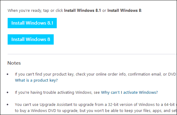 Windows 8.1 letöltési oldal