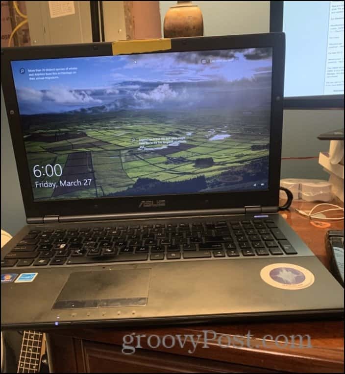 a Windows 10 laptopom