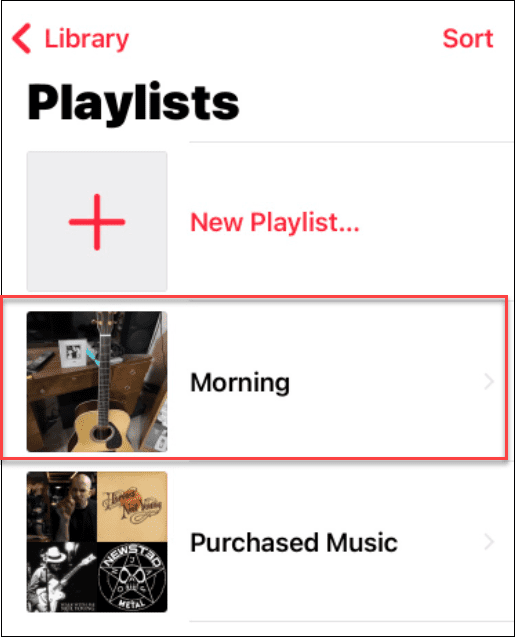 lejátszási lista képének módosítása az Apple Musicon