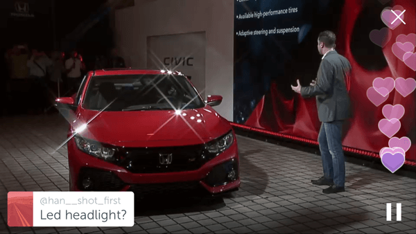 A Honda a Periscope segítségével felfedte 2017-es Civic SI prototípusukat.